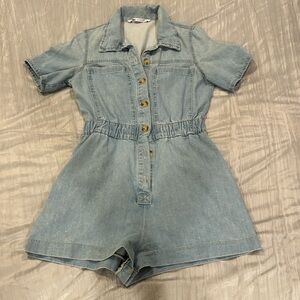 Zara Denim Romper